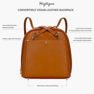 Miztique Daisy Convertible Backpack in Tan